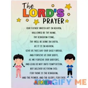 Lords Prayer Wall Art Christian 9 X 12 Inches Vinyl Sticker Faith Wall Decor for Girls