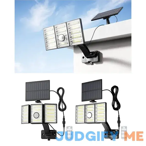 JACKYLED 2 Pack Solar Outdoor Lights Motion Sensor JACKYLED 2 Pack Solar Outdoor Lights Motion Sensor
