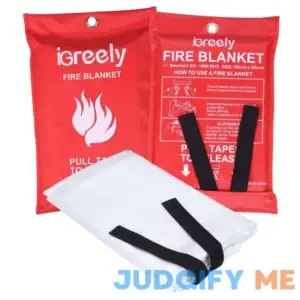 iGreely Fire Blanket Fiberglass Fire Emergency Suppression Blanket for Kitchen Home Camping Car Office School Welding Warehouse Survival