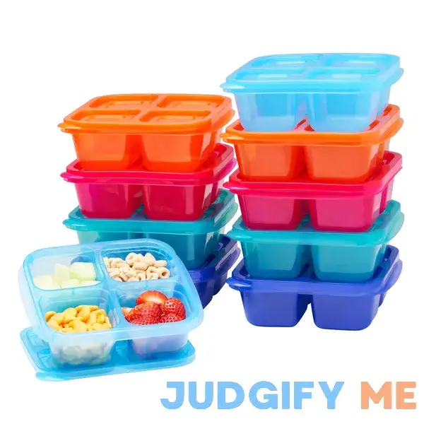 Easylunchboxes Bento Snack Boxes Reusable 4-Compartment Food Containers for School Easylunchboxes Bento Snack Boxes Reusable 4-Compartment Food Containers for School