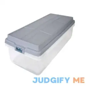 Hefty 63qt Hi-Rise Underbed Clear Storage