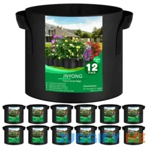 JNYONG 12-Pack Thickened Non-Woven Grow Bags