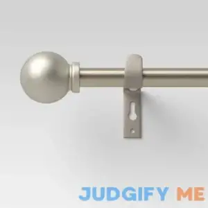 Room Essentials 48"-84" CafГ© Smaller Ball Curtain Rod Silver