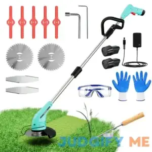 Cordless Lawn Trimmer Weed Wacker - HooSeen 12V Grass Trimmer Weed Cutter with 3 Types Blades