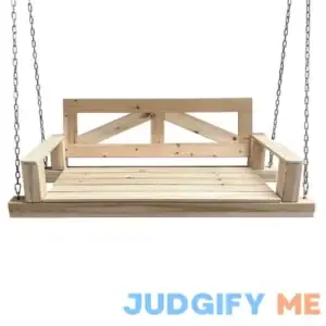 allen + roth 2-person Wood Outdoor Swing 070452