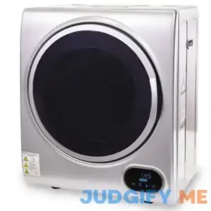 1.85 cu. ft. Portable Stainless Steel Automatic Laundry Tumble Electric Dryer Machine in Silver