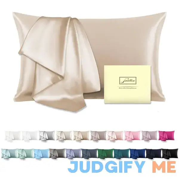 Suatien Mulberry Silk Pillowcase for Hair and Skin Standard Size 20"X 26" with Hidden Zipper Soft Breathable Smooth Cooling Pillow Covers for Sleeping Suatien Mulberry Silk Pillowcase for Hair and Skin Standard Size 20"X 26" with Hidden Zipper Soft Breathable Smooth Cooling Pillow Covers for Sleeping