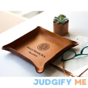 Personalized Leather Graduation Tray | Gift for College Grad | Engraved with Graduate's Name