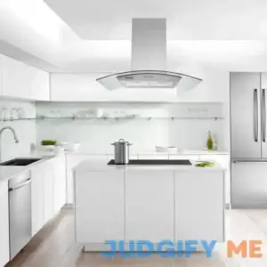 36 in 900CFM Ducted Insert Range Hood in Sliver Stainless Steel Island Mount Range Hood Tempered Glass LED Lights