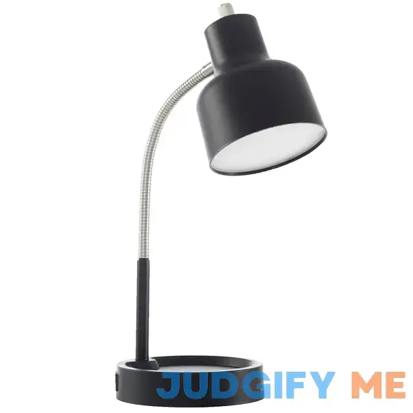 Mainstays LED Desk Lamp with Catch-All Base & AC Outlet Mainstays LED Desk Lamp with Catch-All Base & AC Outlet