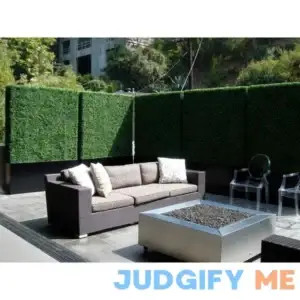 71 in. x 63 in. Artificial Light Green Boxwood Roll Panels UV Protected for Outdoor Use