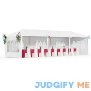 10вЂ™ x 30вЂ™ Party Tent Portable Outdoor Canopy Tent Sturdy Pop Up Gazebo with 5 Removable Walls Easy Assembly Outdoor Tents for Parties Wedding Event