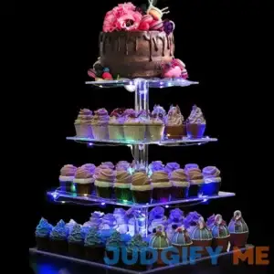 BLBYHO 4 Tier Acrylic Cupcake Tower Stand