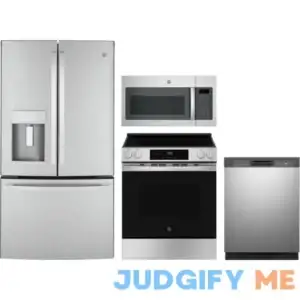 GE 3 Piece Kitchen Appliances Package with Electric Range