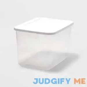 Room Essentials 70qt Clear Storage Box with White Lid