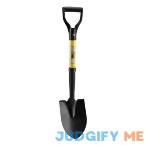 One Stop Gardens 27 in. Round Nose Mini Shovel with Comfort Grip Handle