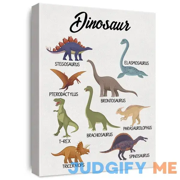 Dinosaur Species Canvas Wall Art Stegosaurus Pterodactylus Triceratops Educational Poster Kids Boys Girls Children Rooms Learning Paintings Artwork Dinosaur Species Canvas Wall Art Stegosaurus Pterodactylus Triceratops Educational Poster Kids Boys Girls Children Rooms Learning Paintings Artwork