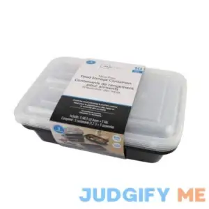 Mainstays 10 Piece 3 Compartment Meal Prep Food Storage Containers