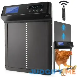Automatic Chicken Coop Door Opener - Solar Powered - Programmable Timer & Light Sensor Modes - Remote Control