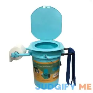 ISMART John/Paper & Accessory Holder-Innovative design Portable Bucket Toilet with Paper Holder
