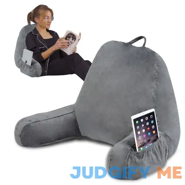 Back Pillow for Sitting in Bed Reading Pillow for Bed Adult Shredded Memory Foam Back Support Sit Up Pillows with Arms and Pockets Back Pillow for Sitting in Bed Reading Pillow for Bed Adult Shredded Memory Foam Back Support Sit Up Pillows with Arms and Pockets