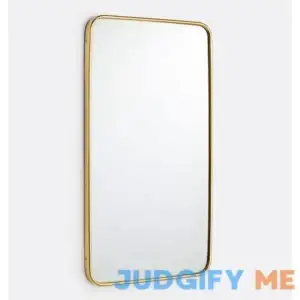 Rounded Rectangle Metal Framed Mirror