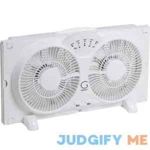 Genesis Twin Window Fan with 9 inch Blades High Velocity Reversible AirFlow Fan