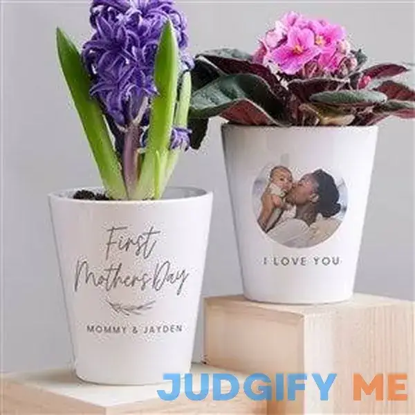 First Mother's Day Love Personalized Photo Mini Flower Pot First Mother's Day Love Personalized Photo Mini Flower Pot