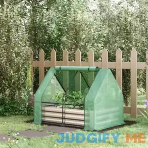 Outsunny Raised Steel Garden Bed with Greenhouse Cover