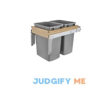 Rev-A-Shelf Double 35 Quart Top Mount Waste Container w/Soft-Close 4WCTM-18BBSCDM2