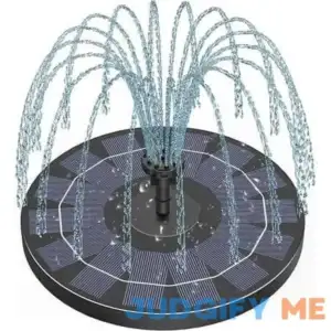 Aisitin Solar Fountain Pump 2023 Upgrade Solar Bird Bath Fountain with 6 Nozzles
