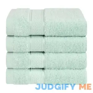 American Soft Linen Salem Luxury 4 Pack Washcloth Set 100% Turkish Combed Cotton