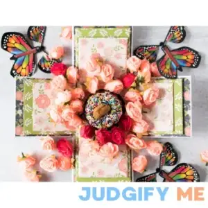 Anniversary Cake Explosion Box Gift with Butterfly Surprise and Personalized Photos by Send A Cake