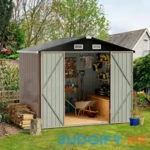 Aoxun Outdoor Storage Shed Garbage Can