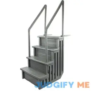 Aqua Select Anti-Slip In-Pool Steps White for Above Ground Swimming Pools