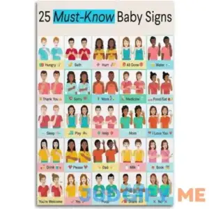 Baby Sign Language Poster 25 Must Know Baby Signs Poster Education Poster Poster Decorative Painting Canvas Wall Posters And Art Picture Print