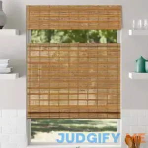Bamboo Woven Wood Shades Cordless Top Down Bottom Up
