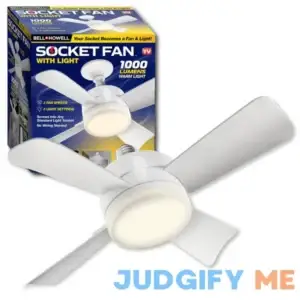 Bell + Howell Socket Fan Ceiling with Warm Light