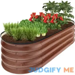 Best Choice Products Metal Raised Garden Bed Oval Outdoor Planter Box
