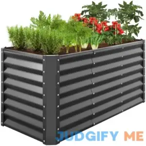 Best Choice Products Outdoor Metal Raised Garden Bed Planter Box for Vegetables
