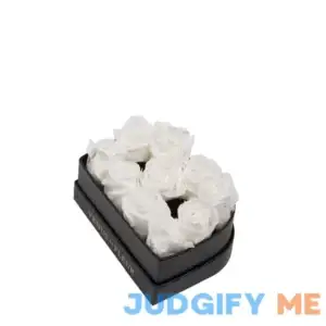 Black Spray Eternity Roses in a Le Mini Letter White Signature Classic Box by Venus ET Fleur Mother's Day Gift