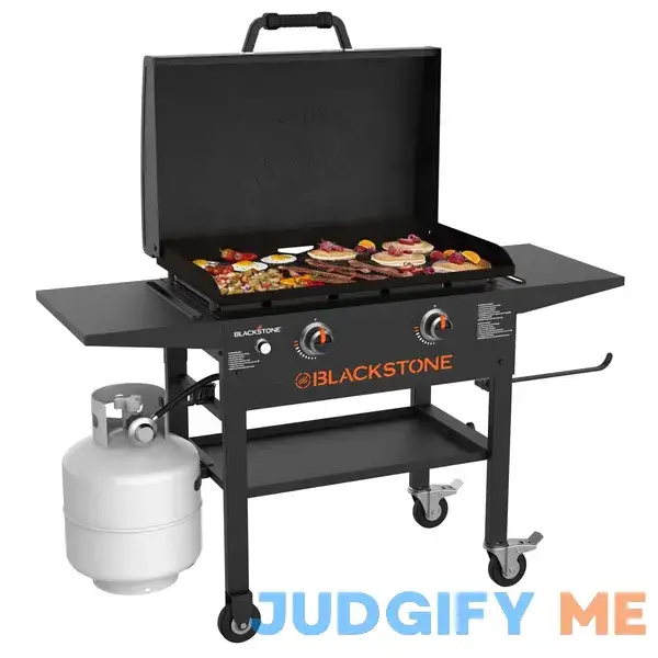 Blackstone 2-Burner 28 Propane Griddle with Hood and Omnivore Griddle Plate Blackstone 2-Burner 28 Propane Griddle with Hood and Omnivore Griddle Plate