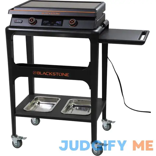 Blackstone E-Series 2-Burner 22 Electric Tabletop Griddle with Prep Cart Blackstone E-Series 2-Burner 22 Electric Tabletop Griddle with Prep Cart