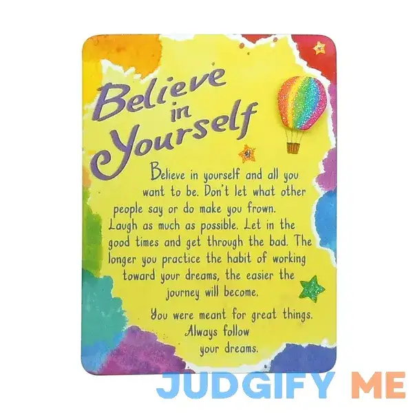 Blue Mountain Arts Miniature Easel Print with Magnet Believe in Yourself 4.9 x Blue Mountain Arts Miniature Easel Print with Magnet Believe in Yourself 4.9 x
