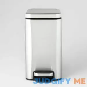 Brightroom 10L Stainless Slim Step Trash Can