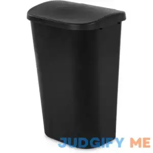 Brightroom 11.3gal Lift Top Waste Basket Black