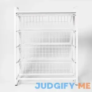 Brightroom 4 Drawer Metal Storage Organizer White