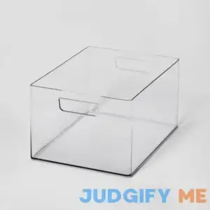 Brightroom Large Bathroom Organizer Bin with Handles Clear