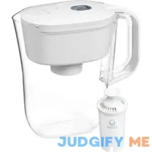 Brita Water Filter 6-Cup Denali Water Pitcher Dispenser with Standard Water Filter - White