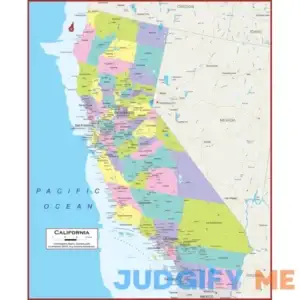 California State Wall Map Poster